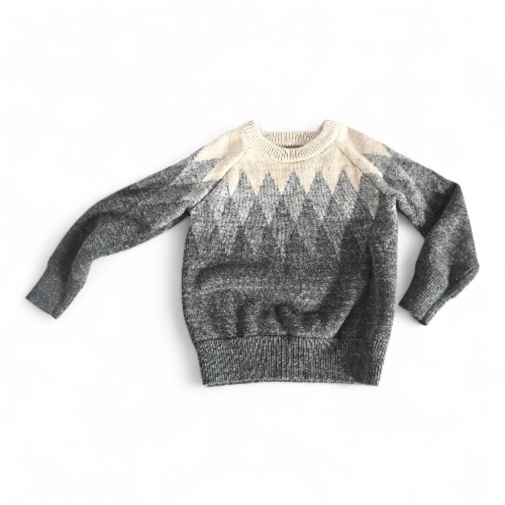 Gray and Cream Sweater